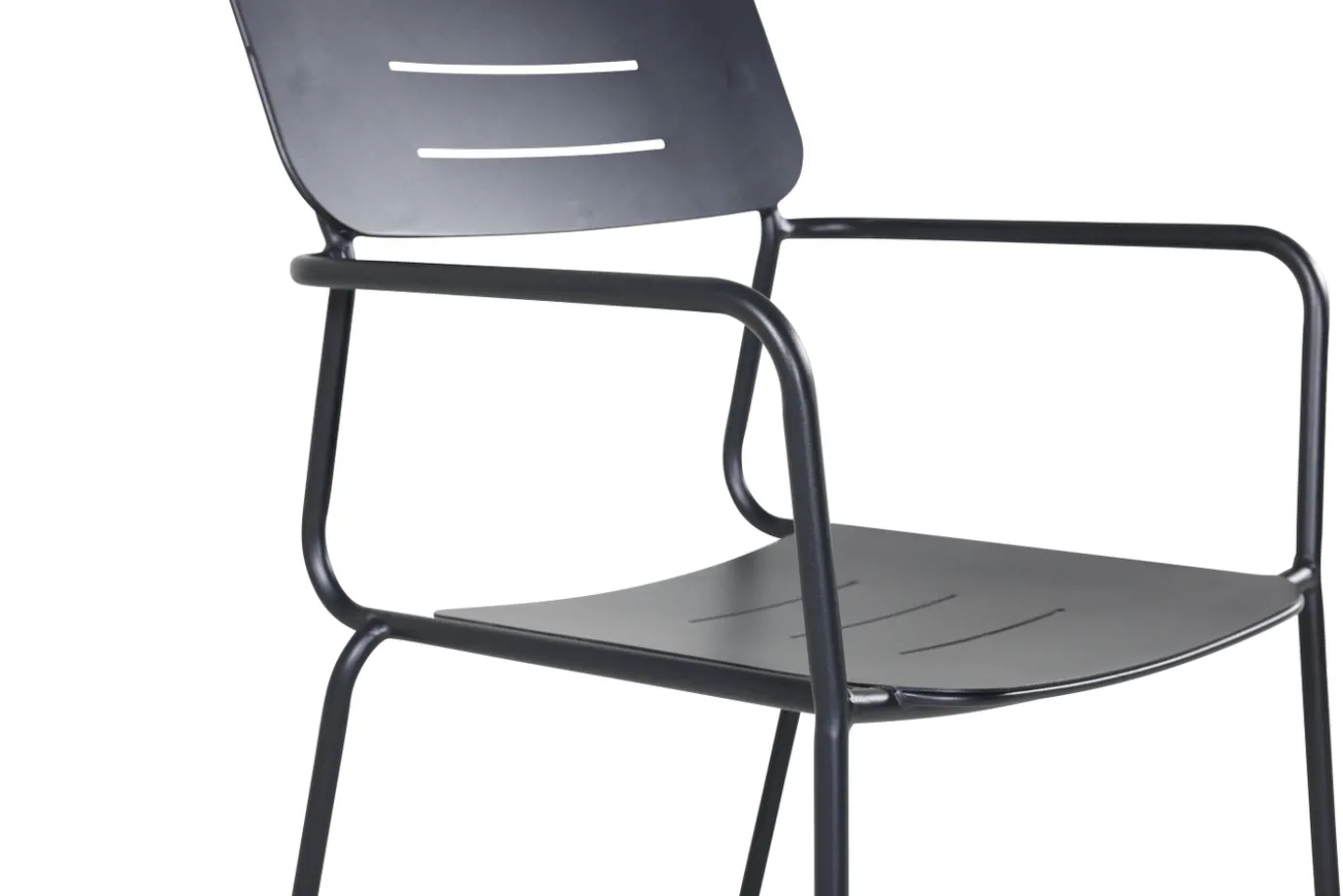Fjôrd Eetkamerstoel Nicke Armrest Zwart Staal