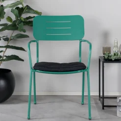 Fjôrd Eetkamerstoel Nicke Armrest Groen Staal