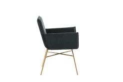 Fjôrd Eetkamerstoel Petra Distressed Koper/Zwart Velvet