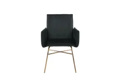 Fjôrd Eetkamerstoel Petra Distressed Koper/Zwart Velvet