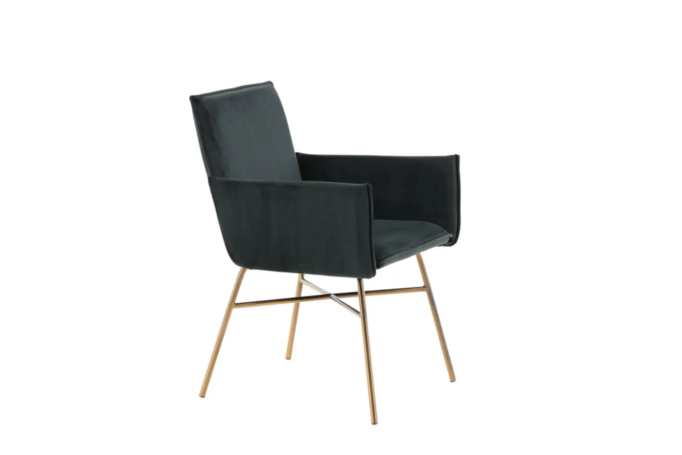 Fjôrd Eetkamerstoel Petra Distressed Koper/Zwart Velvet