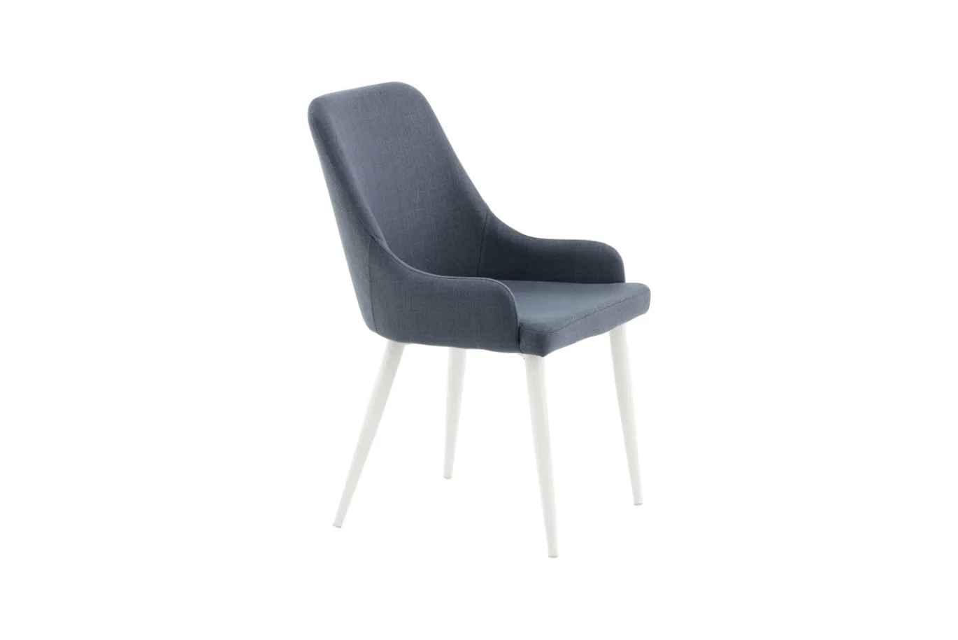 Fjôrd Eetkamerstoel Plaza Wit/Blauw Stof