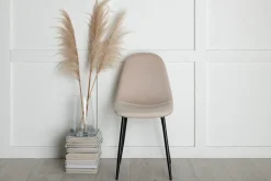 Fjôrd Eetkamerstoel Polar Beige Fluweel