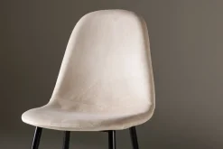 Fjôrd Eetkamerstoel Polar Beige Fluweel
