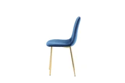 Fjôrd Eetkamerstoel Polar Blauw Fluweel