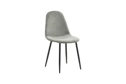 Fjôrd Eetkamerstoel Polar Grijs/Zwart Velvet