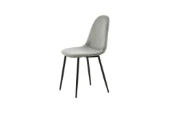 Fjôrd Eetkamerstoel Polar Grijs/Zwart Velvet