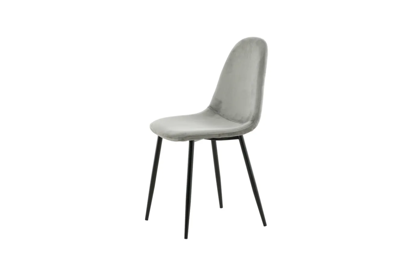 Fjôrd Eetkamerstoel Polar Grijs/Zwart Velvet