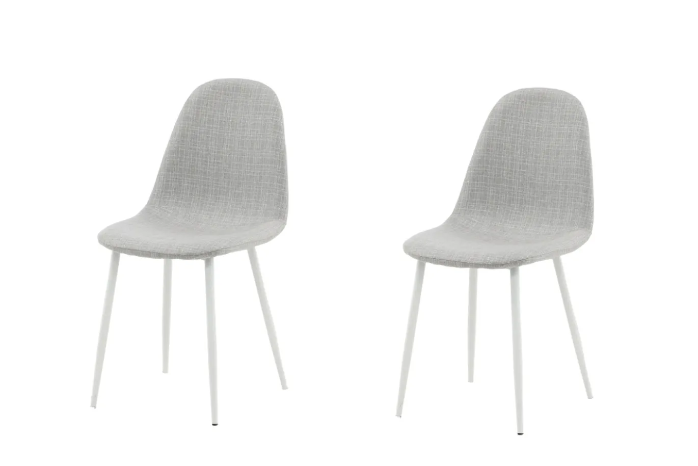 Fjôrd Eetkamerstoel Polar Grijs/Wit Stof