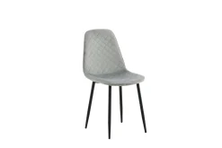 Fjôrd Eetkamerstoel Polar Grijs Velvet