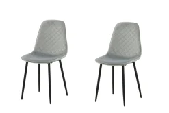 Fjôrd Eetkamerstoel Polar Grijs Velvet