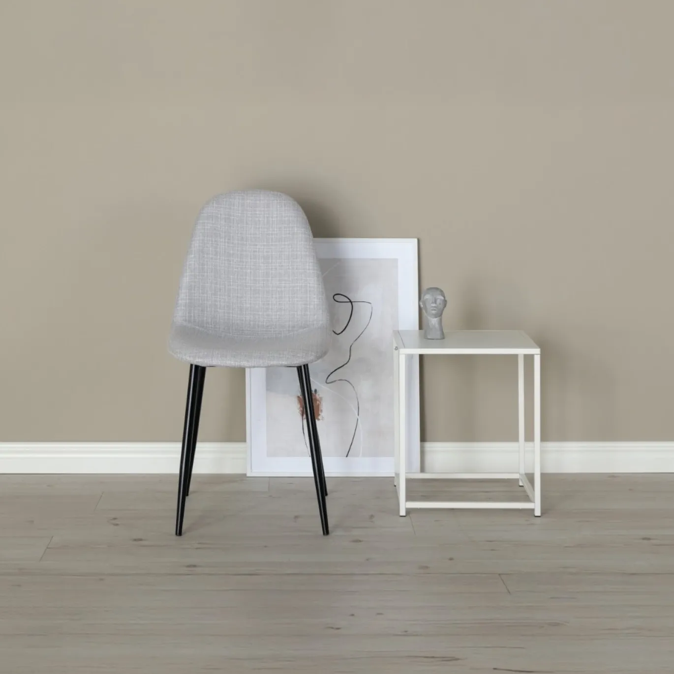 Fjôrd Eetkamerstoel Polar Grijs/Zwart Stof
