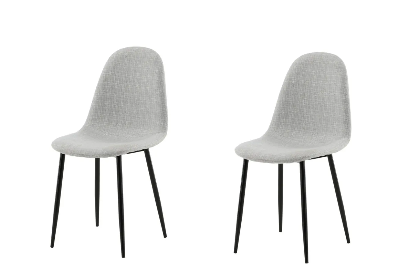 Fjôrd Eetkamerstoel Polar Grijs/Zwart Stof