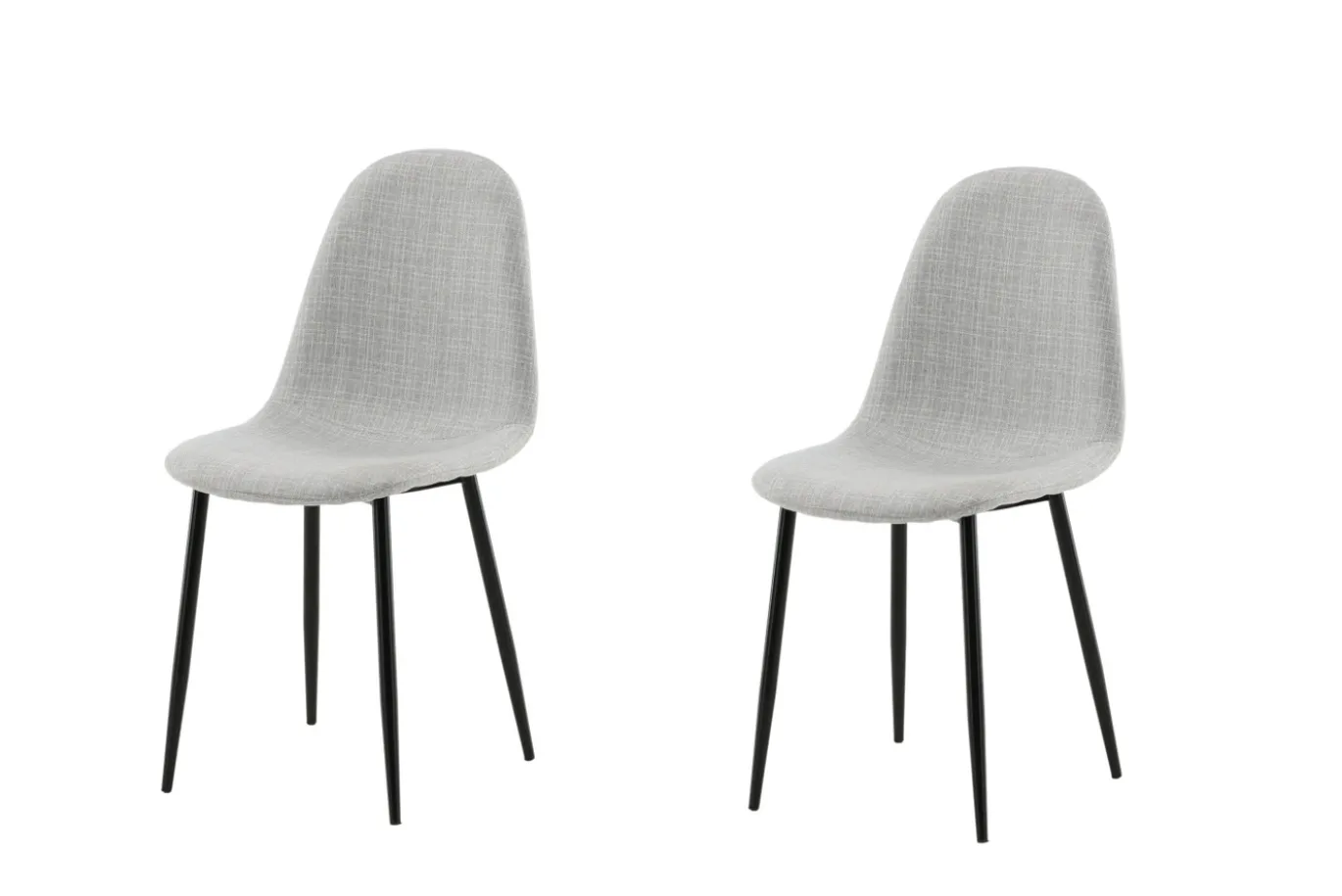 Fjôrd Eetkamerstoel Polar Grijs/Zwart Stof