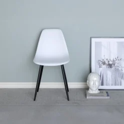Fjôrd Eetkamerstoel Polar Wit/Zwart Kunststof