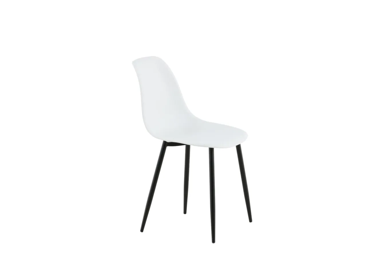 Fjôrd Eetkamerstoel Polar Wit/Zwart Kunststof