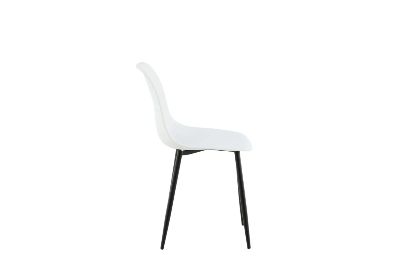 Fjôrd Eetkamerstoel Polar Wit/Zwart Kunststof
