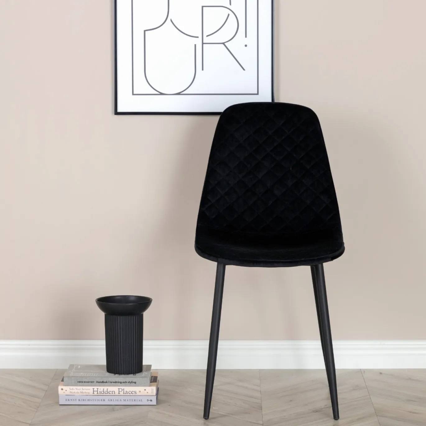 Fjôrd Eetkamerstoel Polar Zwart Velvet