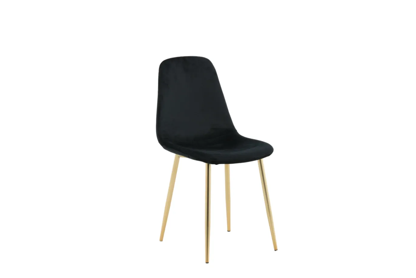 Fjôrd Eetkamerstoel Polar Zwart/Goud Fluweel