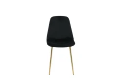 Fjôrd Eetkamerstoel Polar Zwart/Goud Fluweel