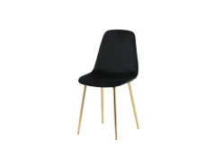 Fjôrd Eetkamerstoel Polar Zwart/Goud Fluweel
