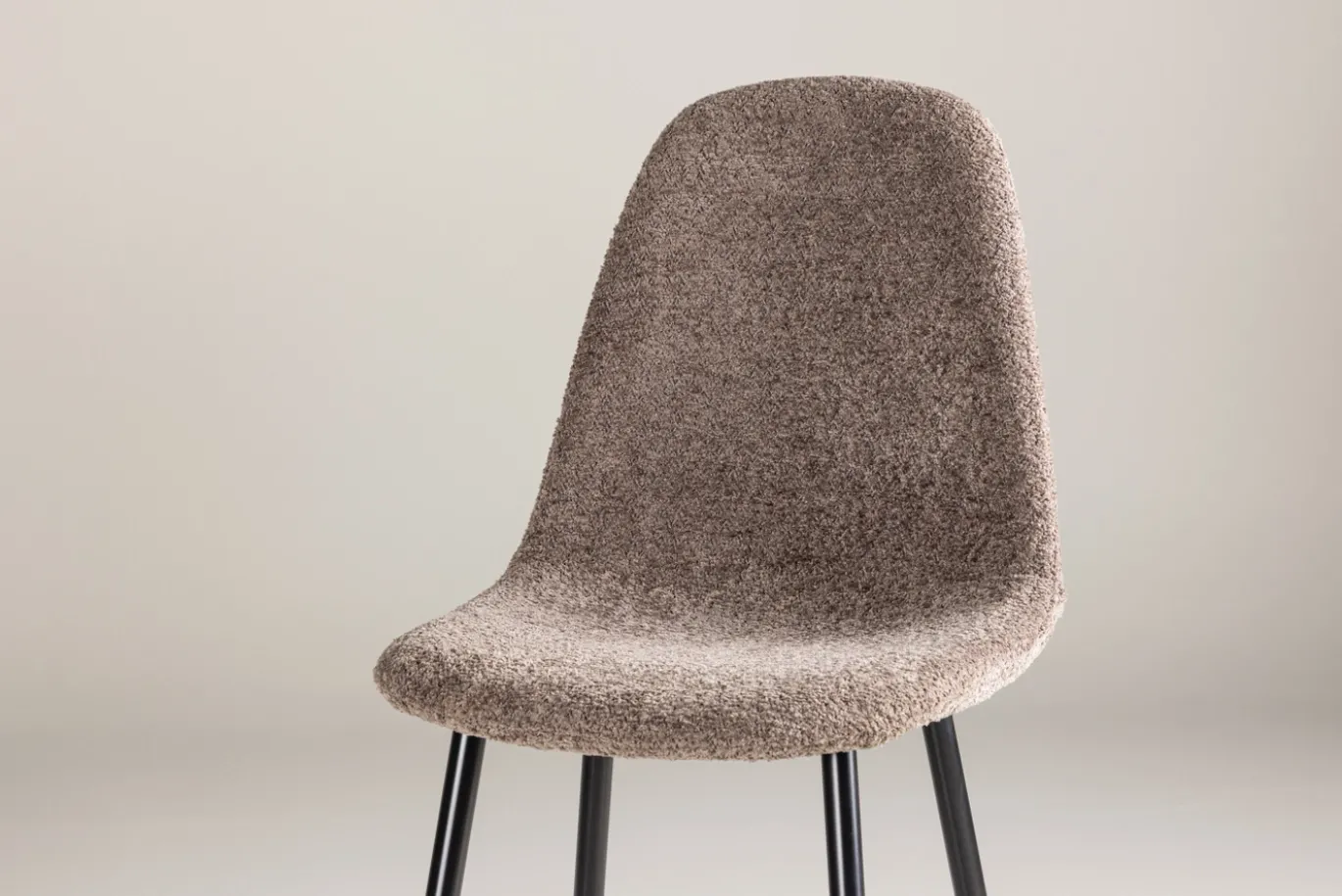 Fjôrd Eetkamerstoel Polar Zwart/Grijs Boucle