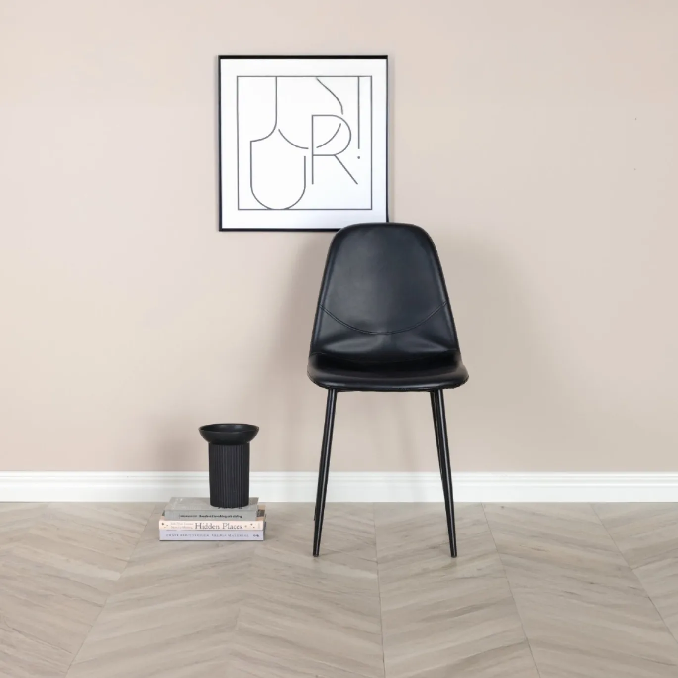 Fjôrd Eetkamerstoel Polar Zwart PU