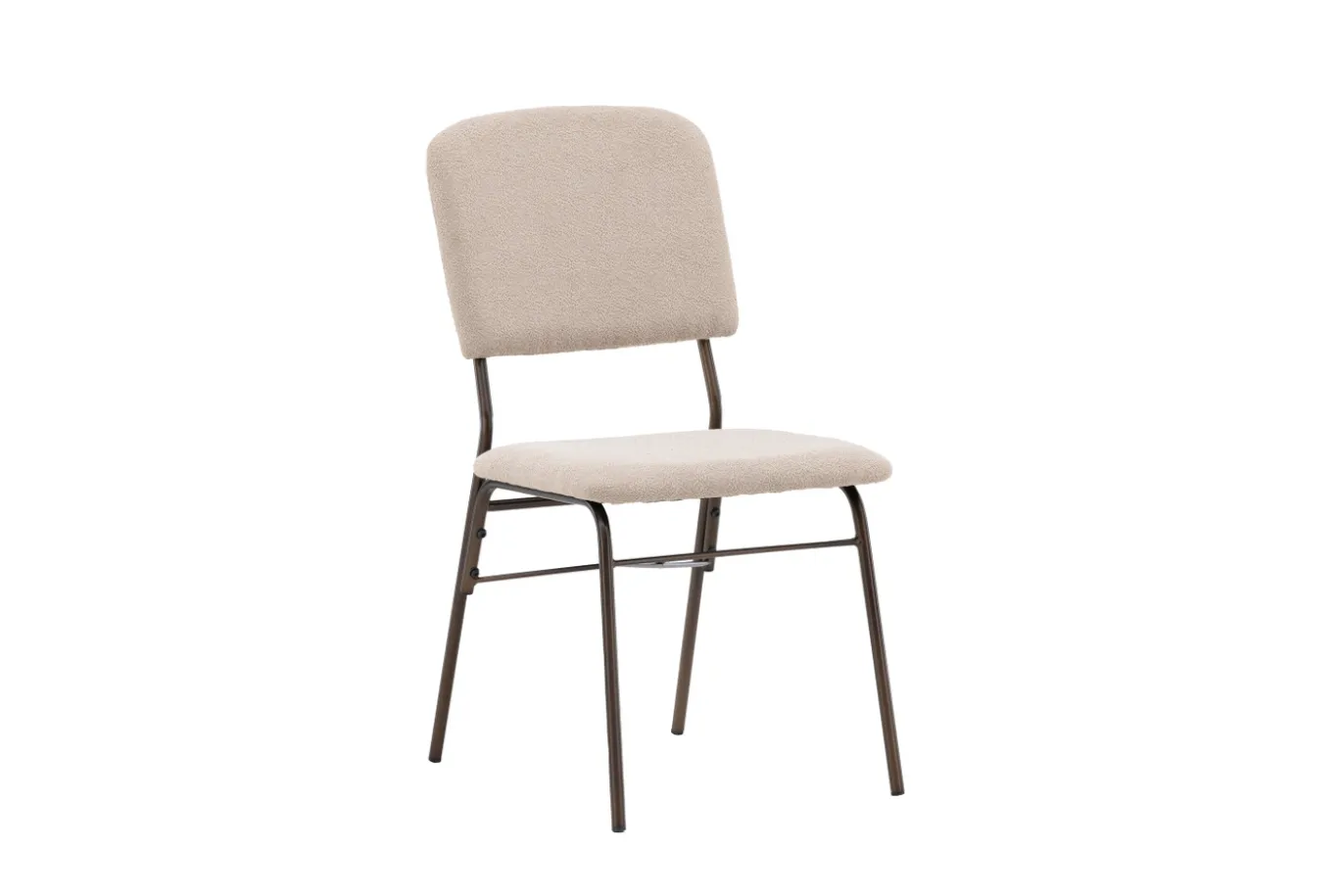 Fjôrd Eetkamerstoel Seda Mat Bruin Beige Stof