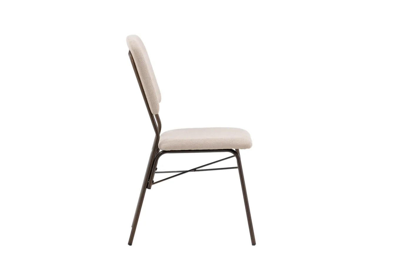 Fjôrd Eetkamerstoel Seda Mat Bruin Beige Stof