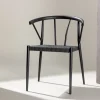 Fjôrd Eetkamerstoel Stina Zwart Alu/wicker