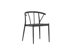 Fjôrd Eetkamerstoel Stina Zwart Alu/wicker