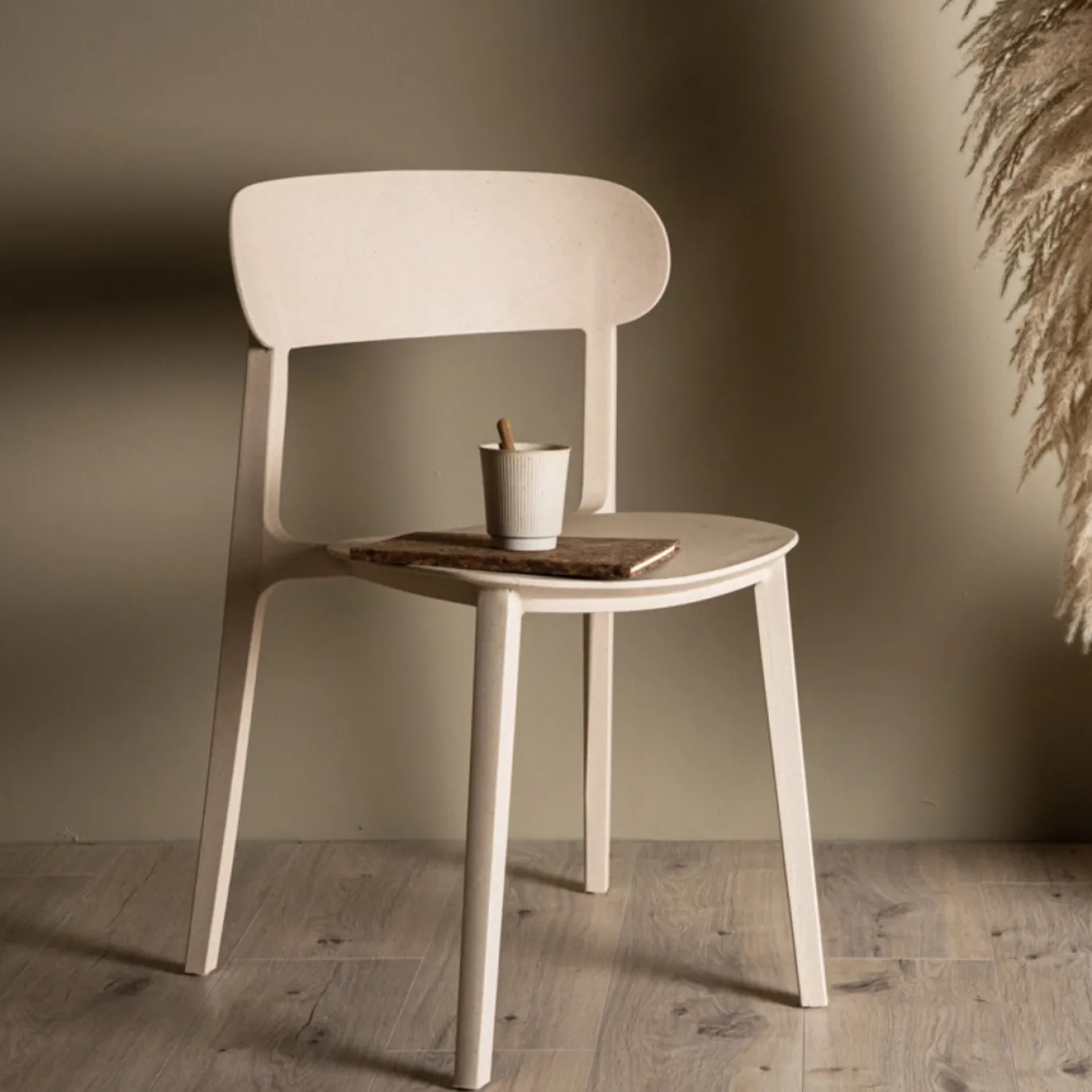 Fjôrd Eetkamerstoel Åstol Naturel Hout Plastic Composite