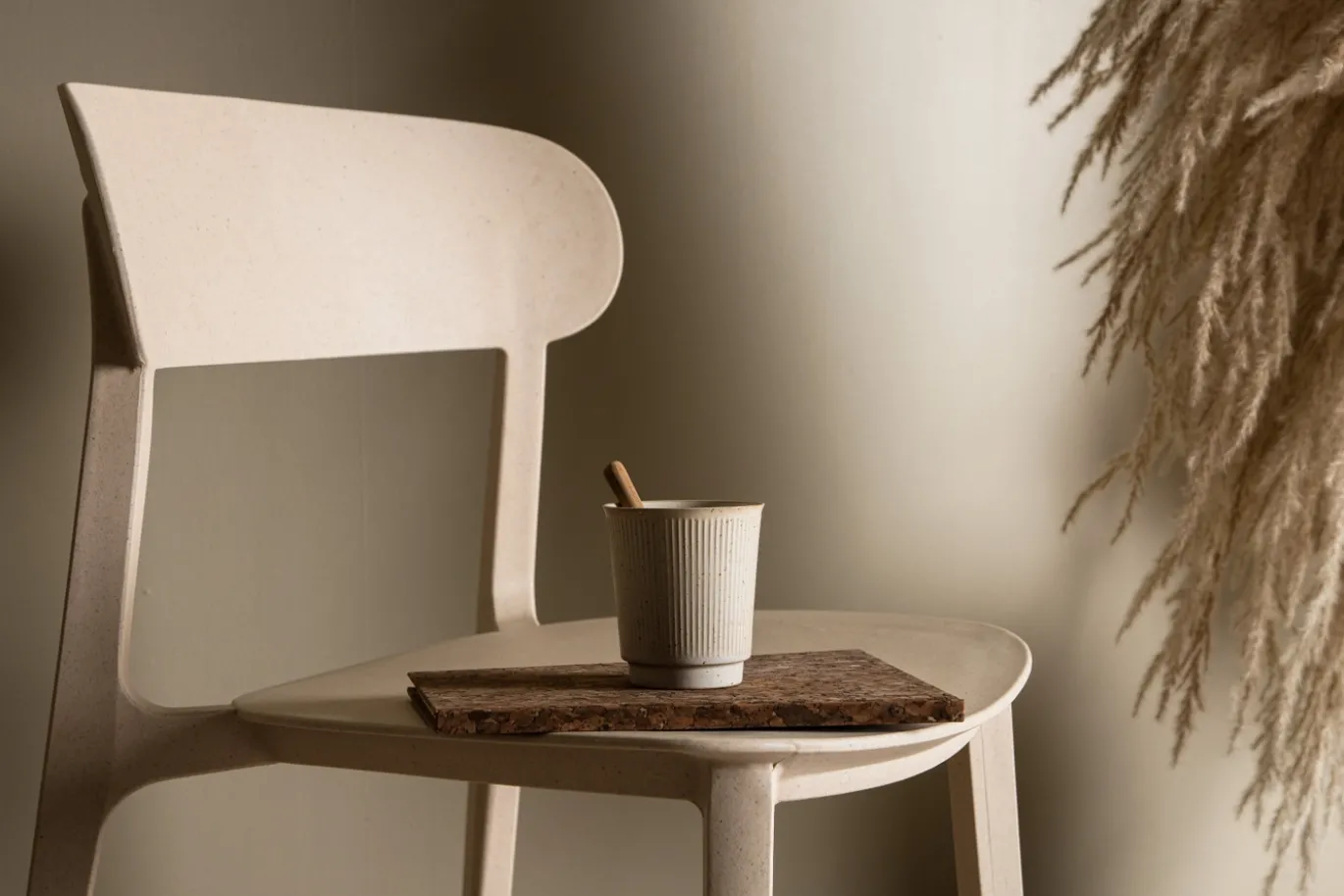 Fjôrd Eetkamerstoel Åstol Naturel Hout Plastic Composite