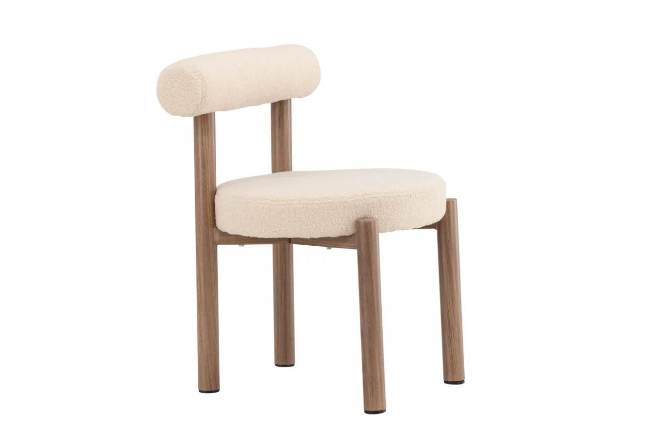 Fjôrd Eetkamerstoel Tillo Wit Bouclé