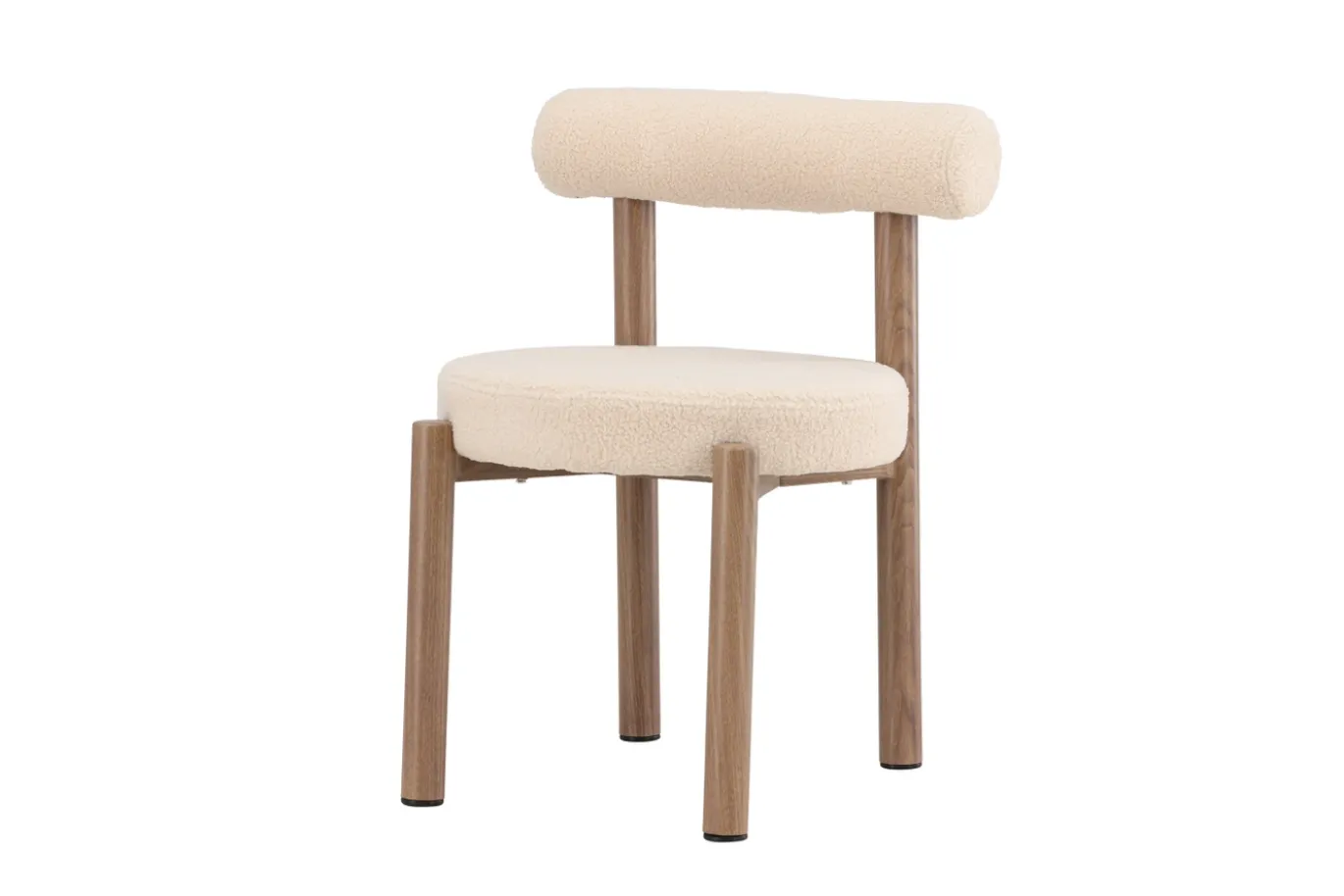 Fjôrd Eetkamerstoel Tillo Wit Bouclé