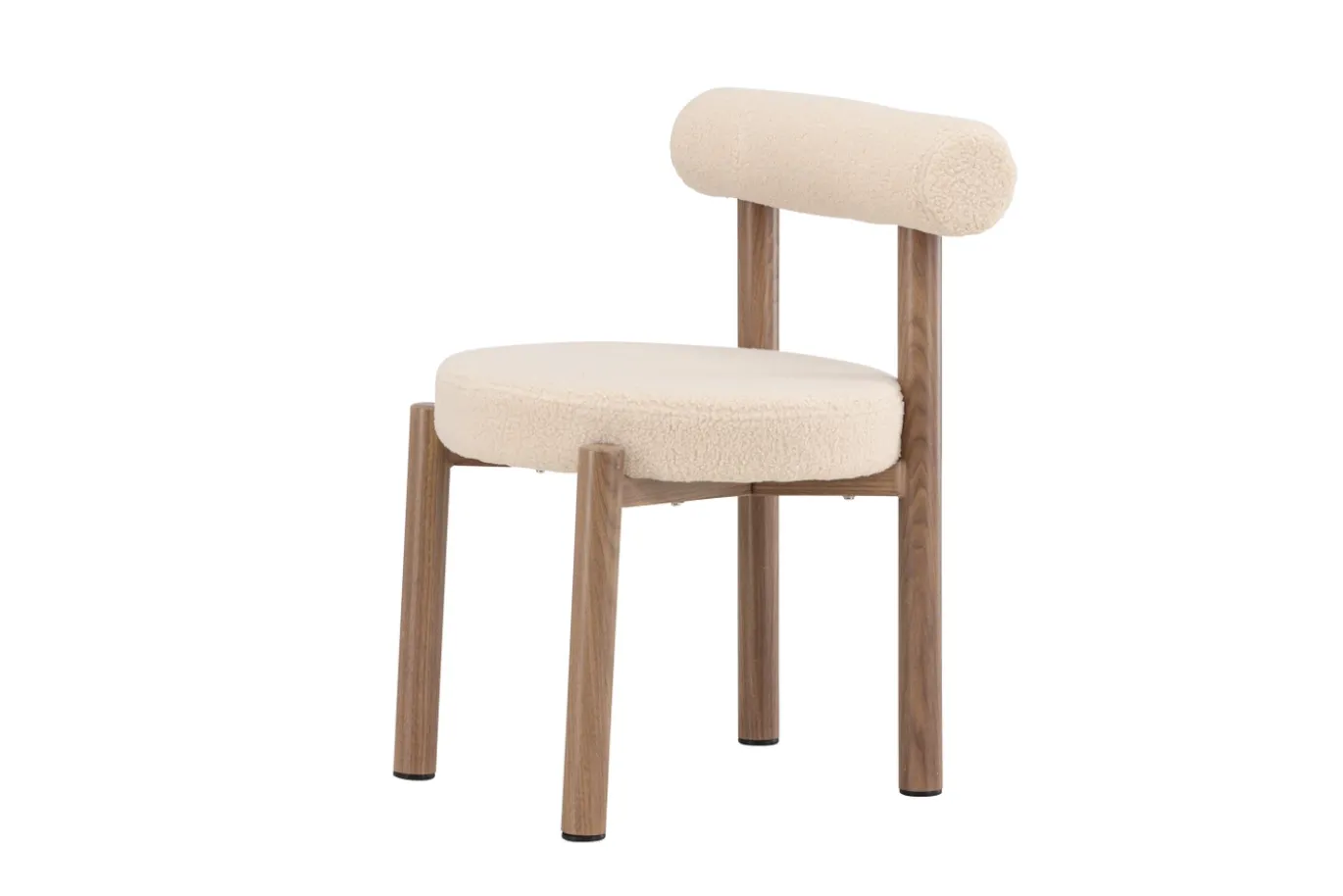Fjôrd Eetkamerstoel Tillo Wit Bouclé