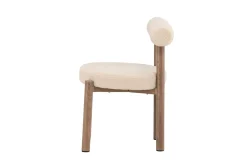 Fjôrd Eetkamerstoel Tillo Wit Bouclé