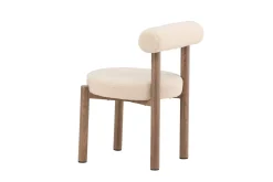 Fjôrd Eetkamerstoel Tillo Wit Bouclé