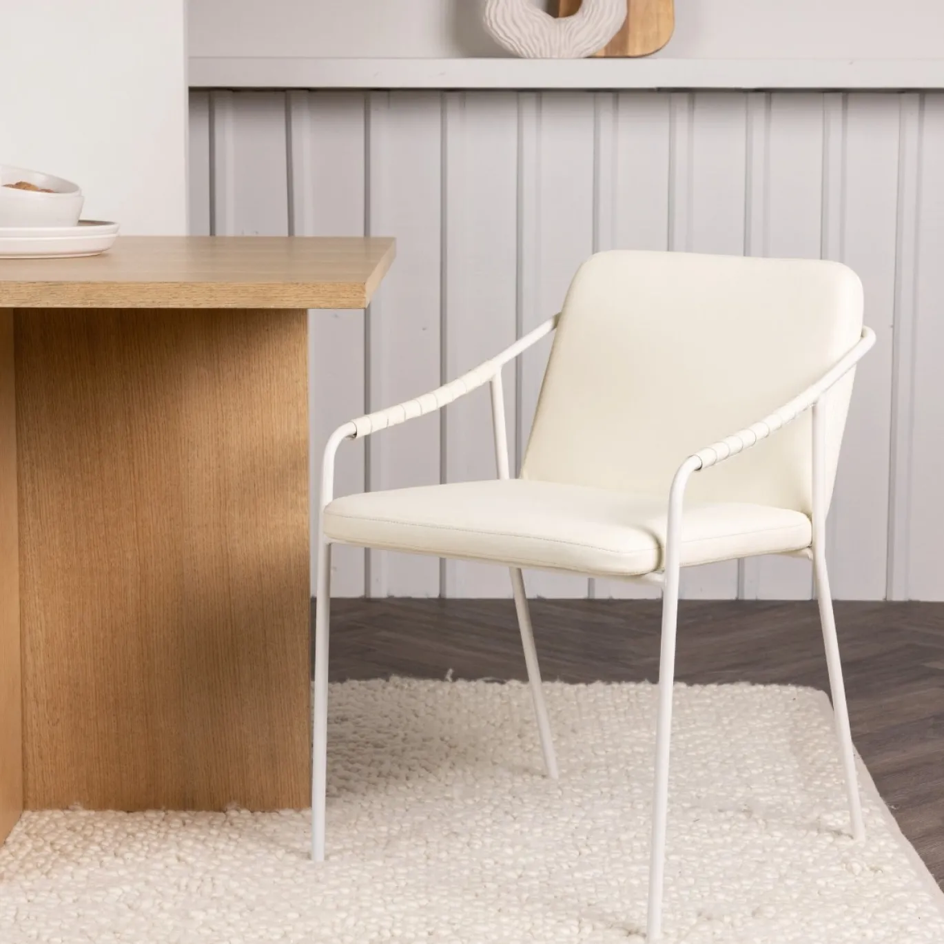 Fjôrd Eetkamerstoel Tvist Beige Pu