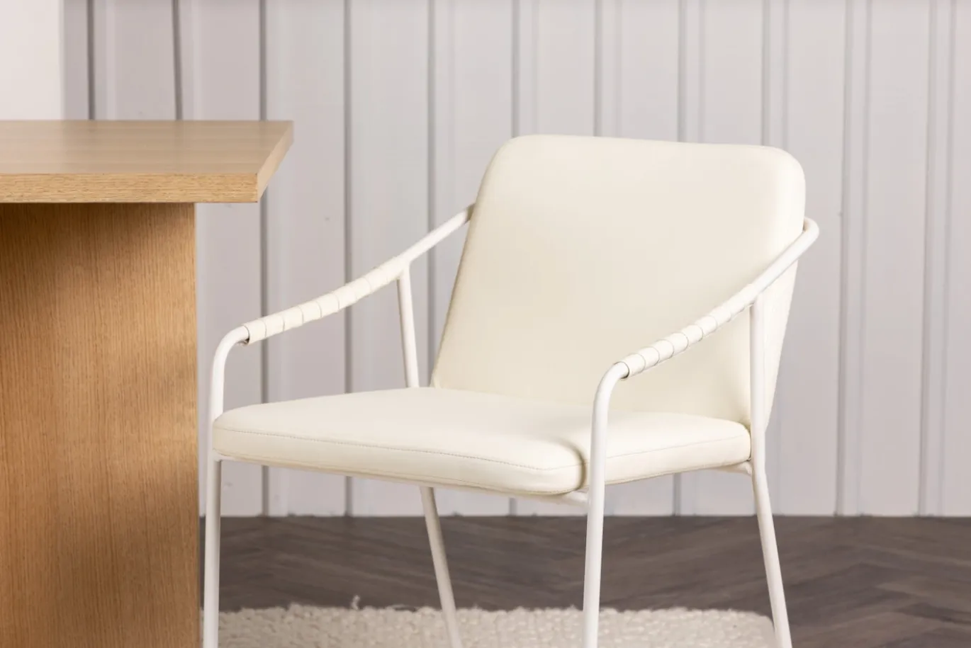Fjôrd Eetkamerstoel Tvist Beige Pu