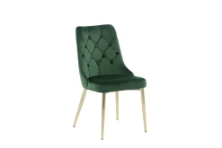 Fjôrd Eetkamerstoel Velvet Deluxe Matt Koper/Mosgroen