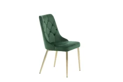 Fjôrd Eetkamerstoel Velvet Deluxe Matt Koper/Mosgroen
