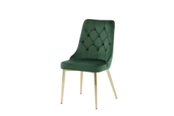 Fjôrd Eetkamerstoel Velvet Deluxe Matt Koper/Mosgroen