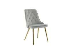 Fjôrd Eetkamerstoel Velvet Deluxe Brushed Koper/Lichtgrijs