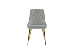 Fjôrd Eetkamerstoel Velvet Deluxe Brushed Koper/Lichtgrijs