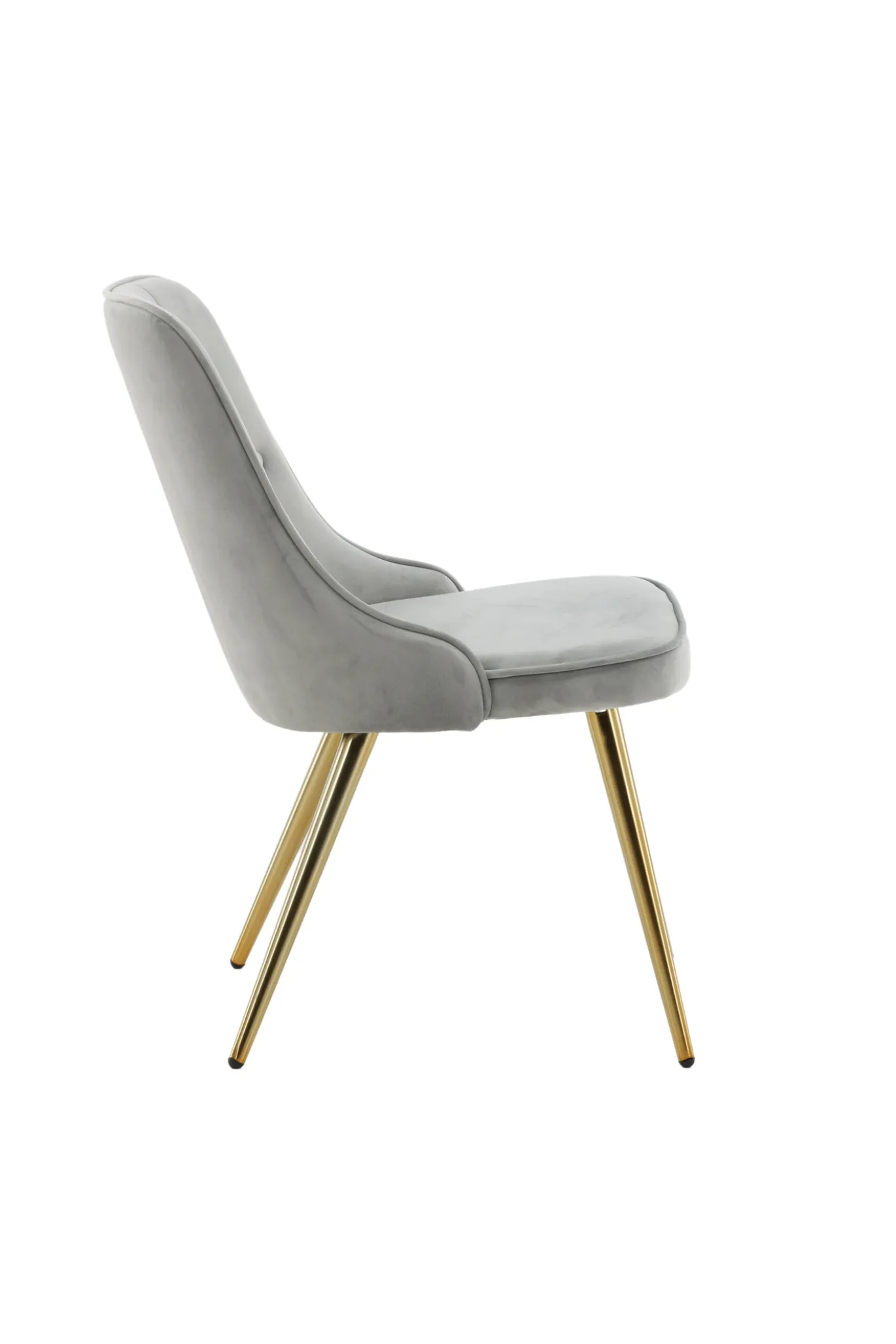 Fjôrd Eetkamerstoel Velvet Deluxe Brushed Koper/Lichtgrijs