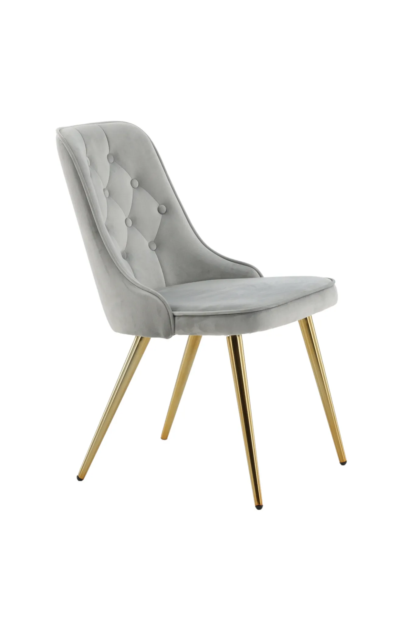 Fjôrd Eetkamerstoel Velvet Deluxe Brushed Koper/Lichtgrijs