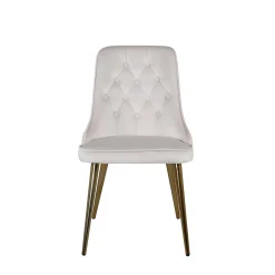 Fjôrd Eetkamerstoel Velvet Deluxe Brushed Koper/Beige