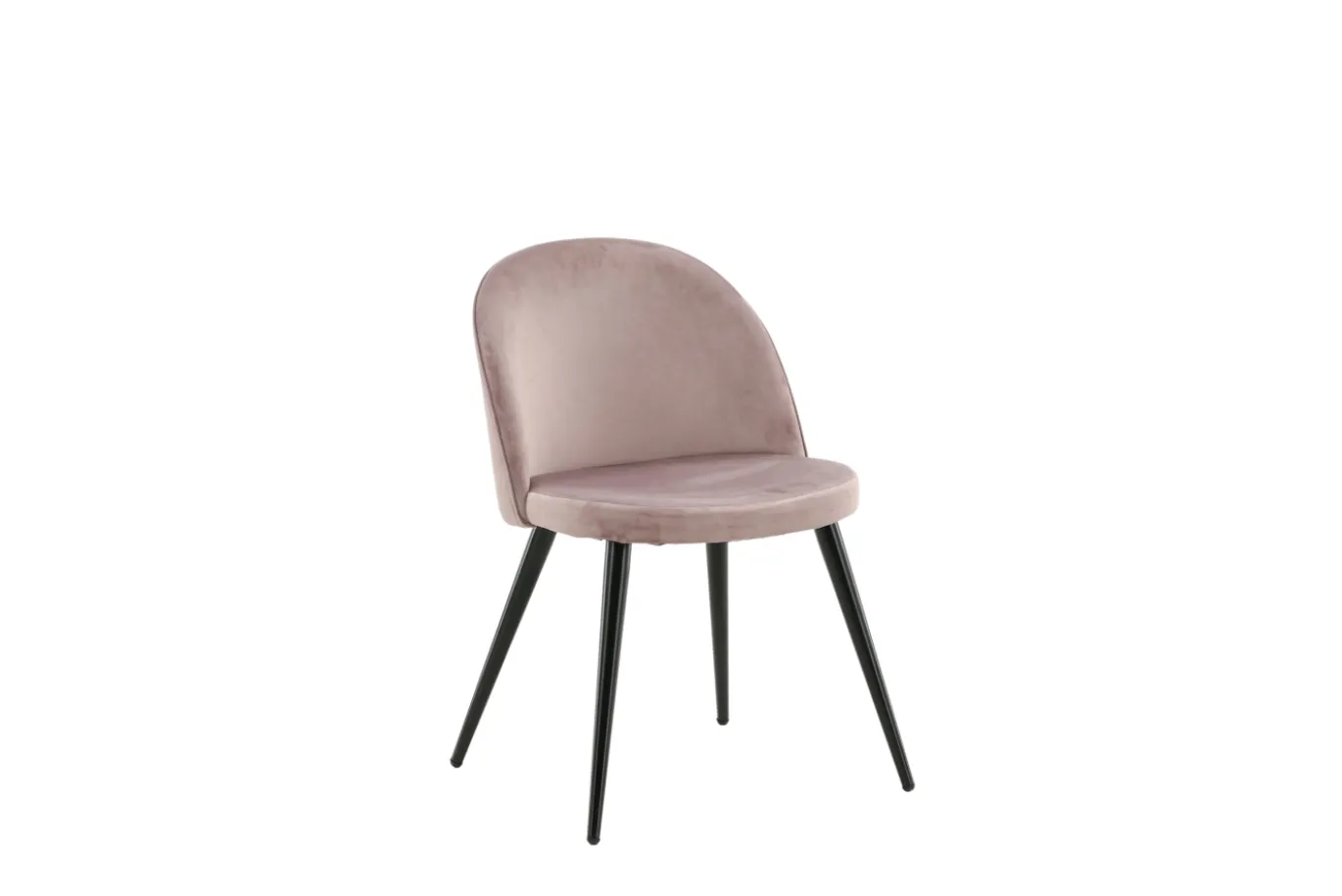 Fjôrd Eetkamerstoel Velvet Dusty Roze/Zwart