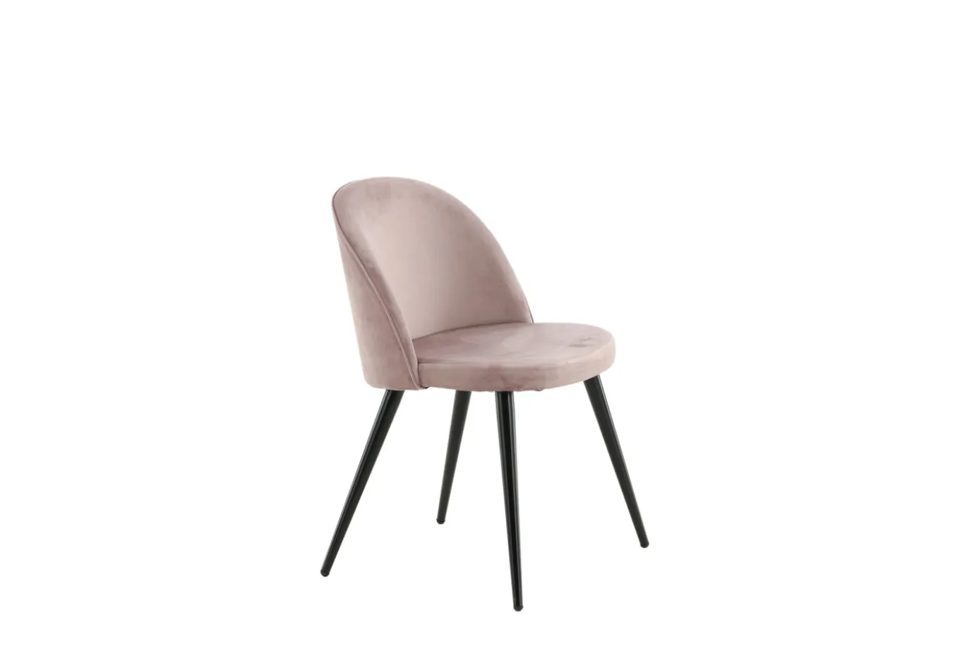 Fjôrd Eetkamerstoel Velvet Dusty Roze/Zwart